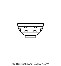 Bowl vector line icon icons design
