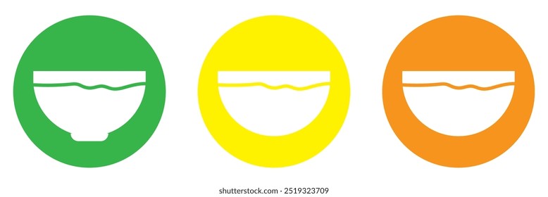 bowl vector set abstract template illustration