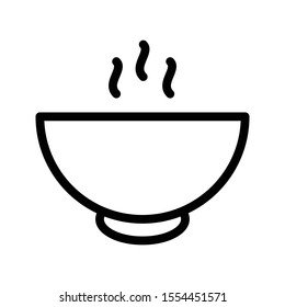 bowl vector thin line icon