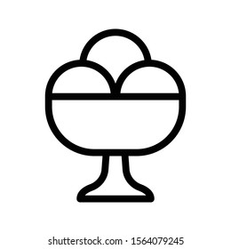 bowl vector thin line icon 