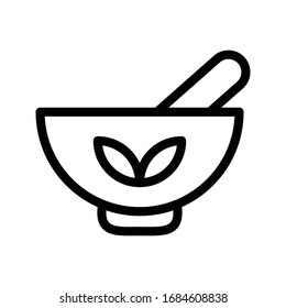 bowl vector thin line icon 