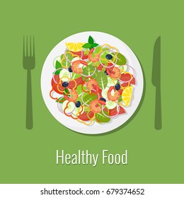 Bowl of vegetable salad. Concept of healthy food. 