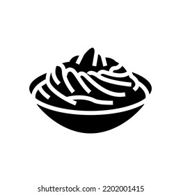 bowl wasabi sauce food glyph icon vector. bowl wasabi sauce food sign. isolated symbol illustration