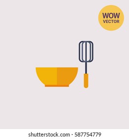 Bowl and whisk 