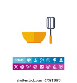 Bowl and whisk 