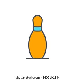 Bowl yellow bowling vector icon