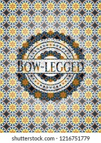 Bow-legged arabesque badge. arabic decoration.