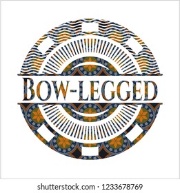Bow-legged arabic emblem. Arabesque decoration.