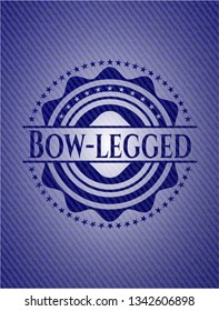 Bow-legged jean background