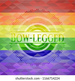 Bow-legged lgbt colors emblem 