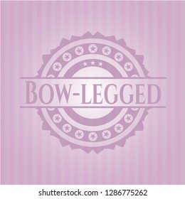 Bow-legged pink emblem. Retro