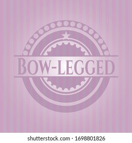 Bow-legged pink emblem. Retro. Vector Illustration. Detailed.