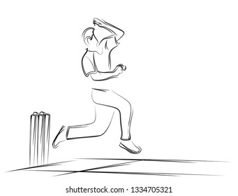 doodle cricket bowling