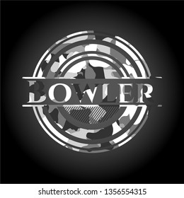 Bowler grey camouflage emblem