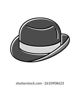 bowler hat cap color icon vector. bowler hat cap sign. isolated symbol illustration