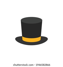 Bowler Hat icon black color silhouette flat style vector illustration on white background.