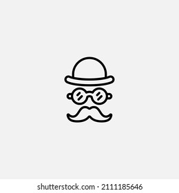 Bowler hat icon sign vector,Symbol, logo illustration for web and mobile