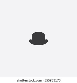 Bowler Hat icon silhouette vector illustration