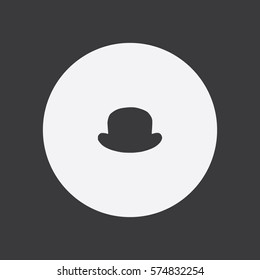 Bowler Hat icon silhouette vector illustration

