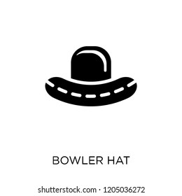 Bowler hat icon. Bowler hat symbol design from Clothes collection. Simple element vector illustration on white background.