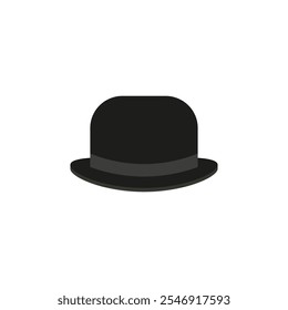 Bowler hat icon. Vector illustration and drawing on a white background.