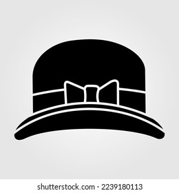 Bowler hat isolated on white background. Vector illustration