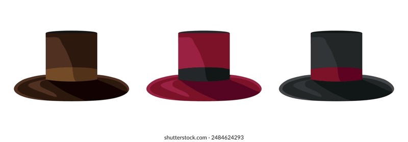 bowler hat, Hat, Magician Hat Silhouette, top hat clipart, Retro style headwear