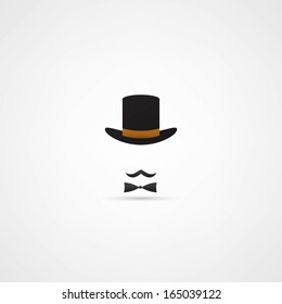 Bowler hat and moustache