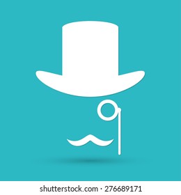 Bowler hat and moustache