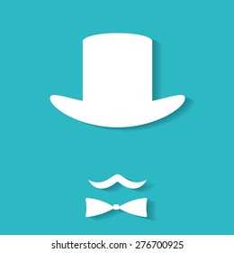 Bowler hat and moustache