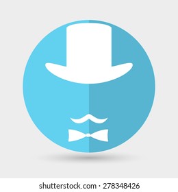 Bowler hat and moustache