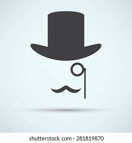 Bowler hat and moustache