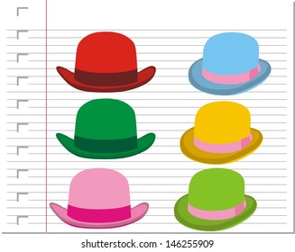 Bowler hat on paper