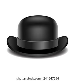 Bowler hat on a white background