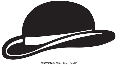 Bowler Hat - Retro Ad Art Banner