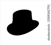 Bowler hat silhouette vector illustration design on white background.