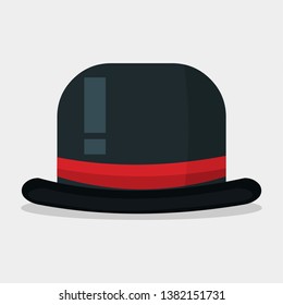 bowler hat vector illustration on white background