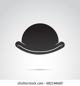 Bowler icon isolated on white background. Vector art.