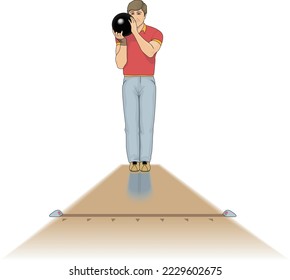 Bowler Ready to Throw Vector Illustration