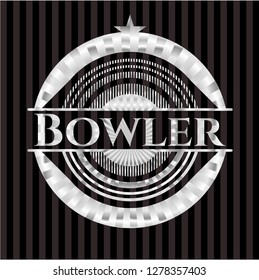 Bowler silver shiny emblem