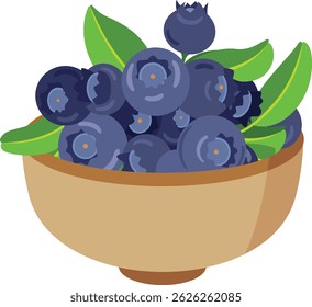  Bowlful of Fresh and Ripe Blueberries