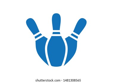 bowline game vector icon (blue version)