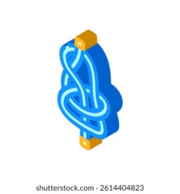 bowline nautical knot isometric icon vector. bowline nautical knot sign. isolated symbol illustration