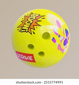 bowling 3d sport strike vector