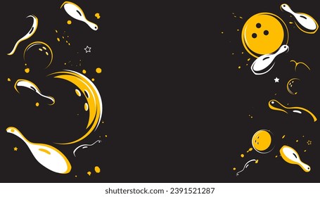 Bowling abstract background design. Sports concept