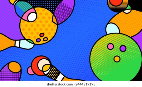 Bowling abstract background design. Sports concept