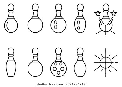 Bowling Alley Diagram Line Art Creative Detailed Outline