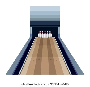 Bowlingbahn mit Piniensymbol