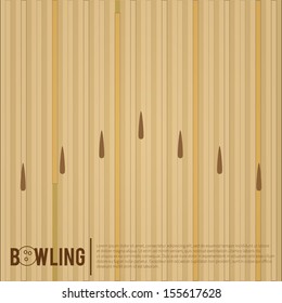 Bowling alley, surface of a bowling