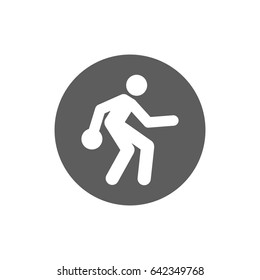 Bowling athlete Icon in trendy flat style isolated on white background. Award symbol for your web site design, logo, app, UI. Vector illustration, EPS10.